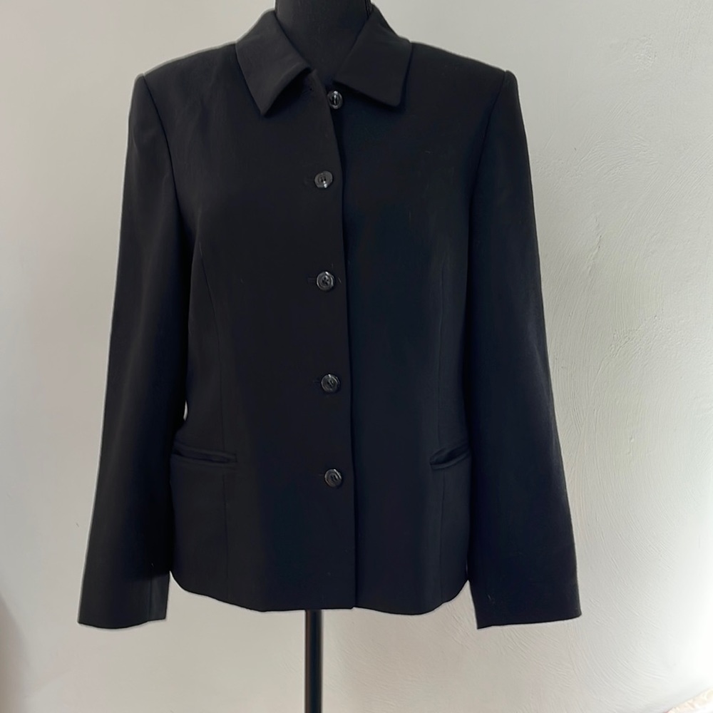 Amanda Smith Petites Black Blazer 10P